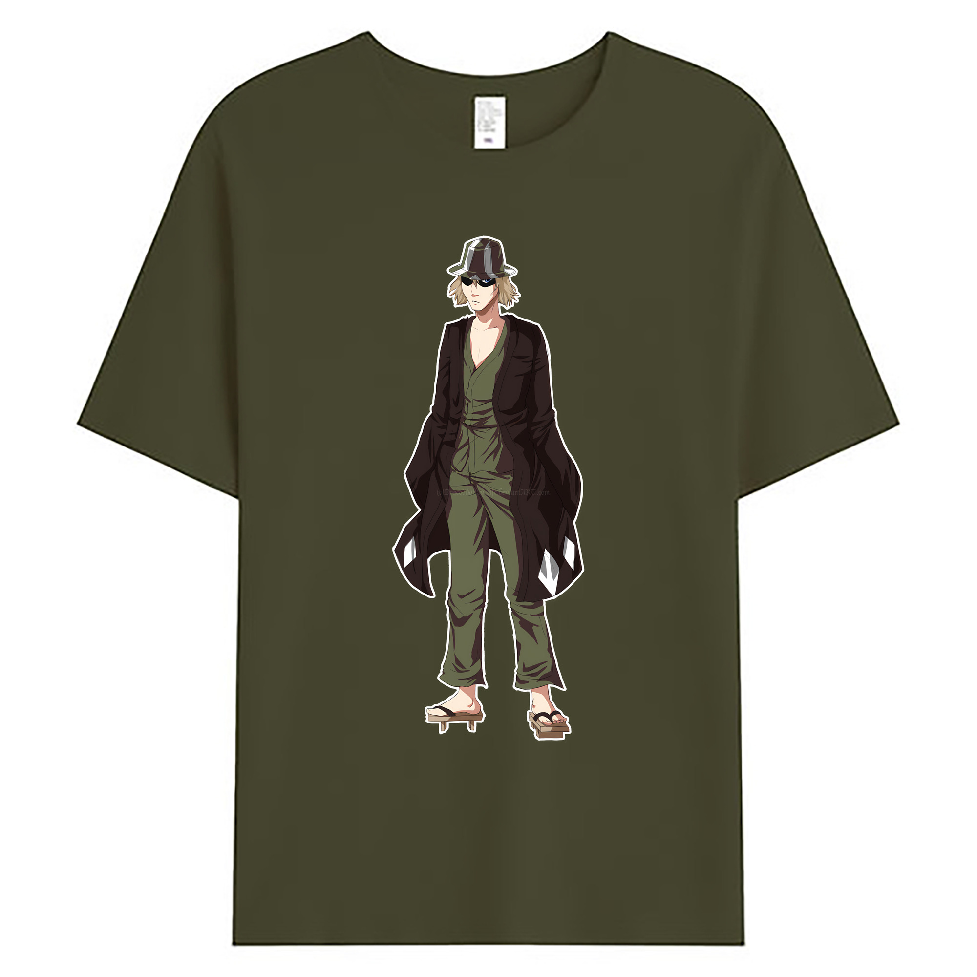 （画像用） "ブリーチ 浦原 喜助（うらはら きすけ） BLEACH Urahara Kisuke " 綿100％ メンズ半袖Tシャツ｜肌触りやわらか＆通気性